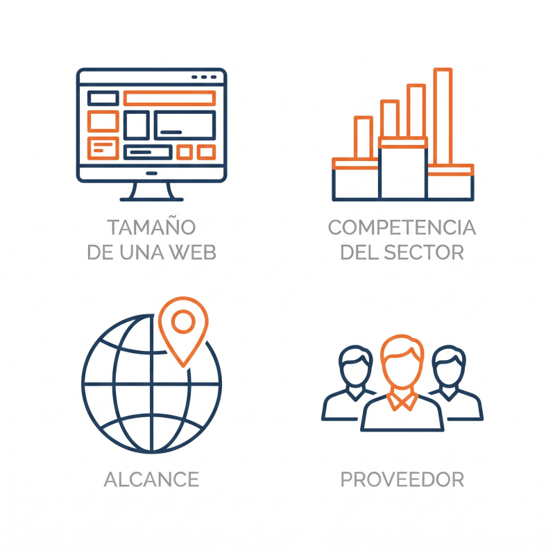 Factores que determinan el coste del posicionamiento web SEO en una infografía